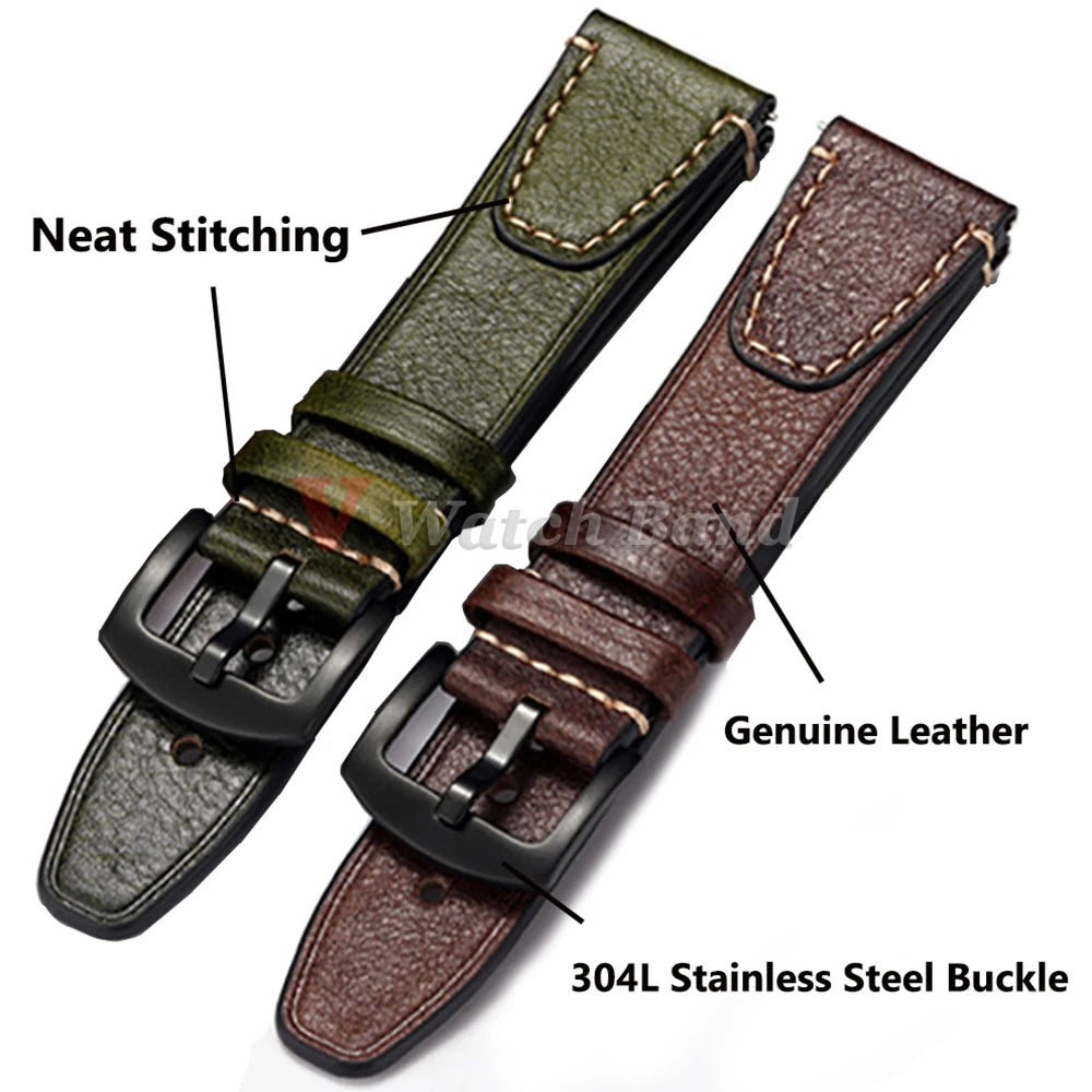 Retro Genuine Leather Watchband for Seiko Snxs79 Watch Straps Men Women for Rolex Oyster 18mm 20mm 22mmWrist Belt Bracelet