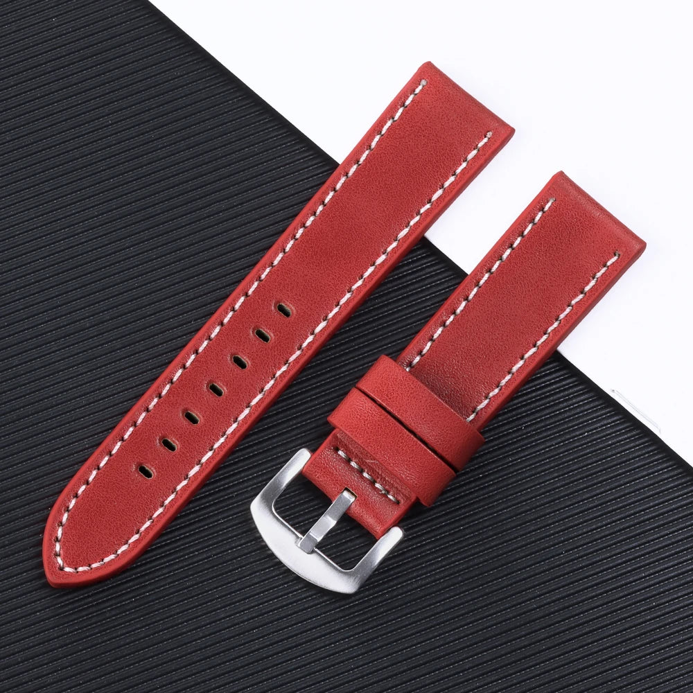 Genuine Leather Watchband for Rolex Wrist for Omega 18mm 20mm 22mm 24mm Universal Fashion Vintage Watch Band Strap