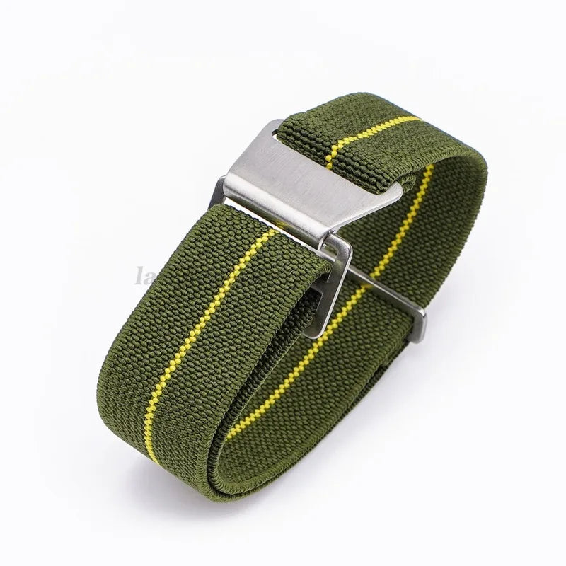 18mm 20mm 22mm Parachute Elastic Nylon Watch Strap for Omega Men Outdoors Sport Army Military Wrist Strap Bracelet Accessories