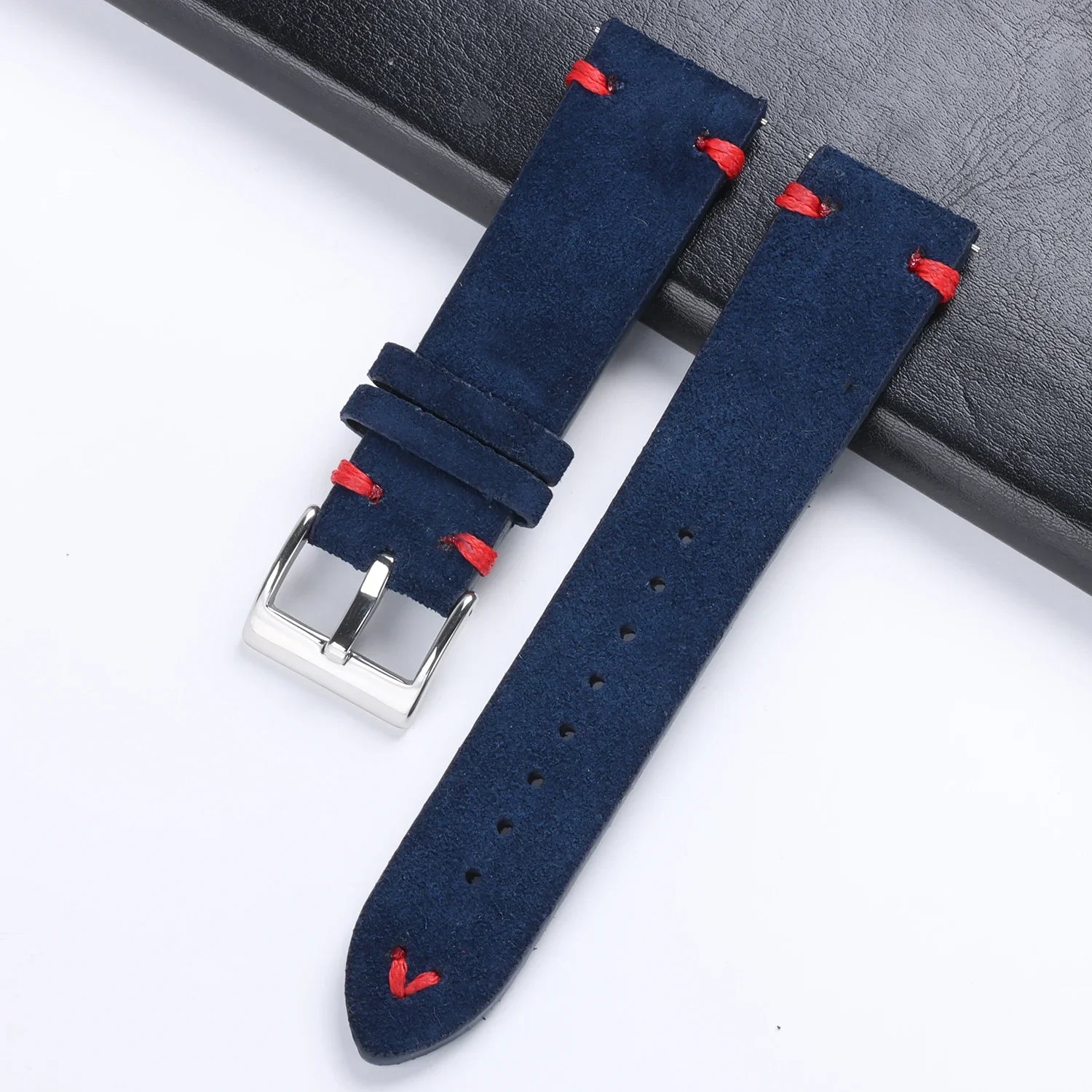 Suede Genuine Leather Watchband for Seiko Quick Release Watchband Accessories Vintage Handmade  High Quality  Strap 18 20mm 22mm