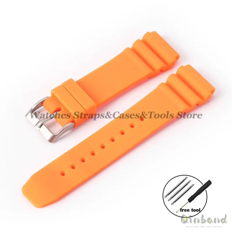 Soft Silicone Watch Band 22mm for Seiko for Rolex Waterproof Camouflage Rubber Watch Strap Bracelet Sport Watch Replacement Belt