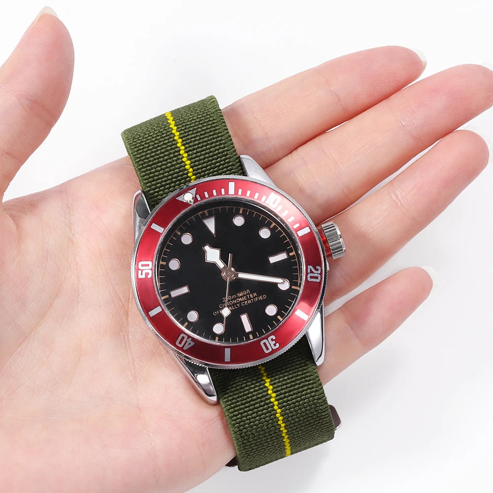 Elastic Nylon Band for Seiko for Rolex for Water Ghost for Tudor for Omega Watchband Sport Bracelet  20mm 22mm Parachute Strap