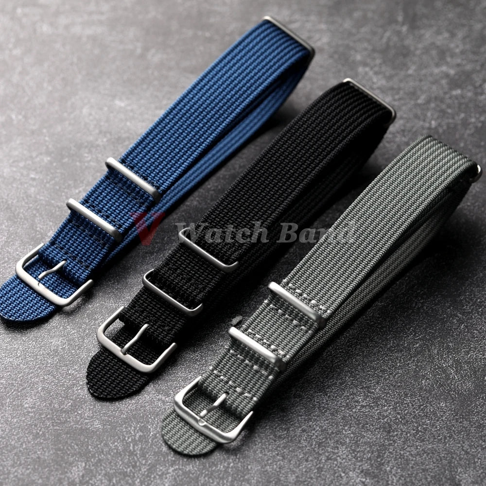 19mm 18mm 20mm 22mm New Ribbed Nylon Watchband Nylon Strap for Seiko Watches Accessories for Omega Military Watch Band Bracelets