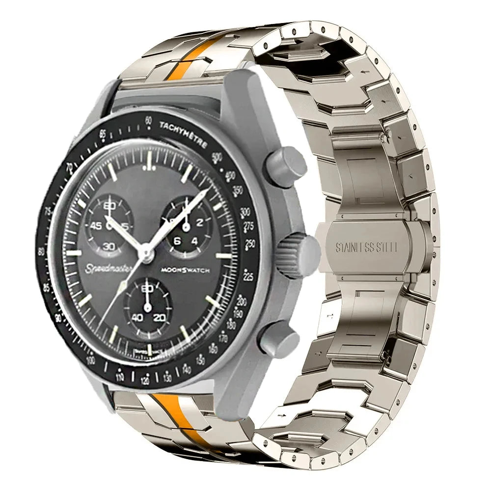 Metal Strap For Omega X Swatch Joint MoonSwatch Stainless Steel Business Bracelet For Amazfit GTS 3 4 4mini Wristband Accessory