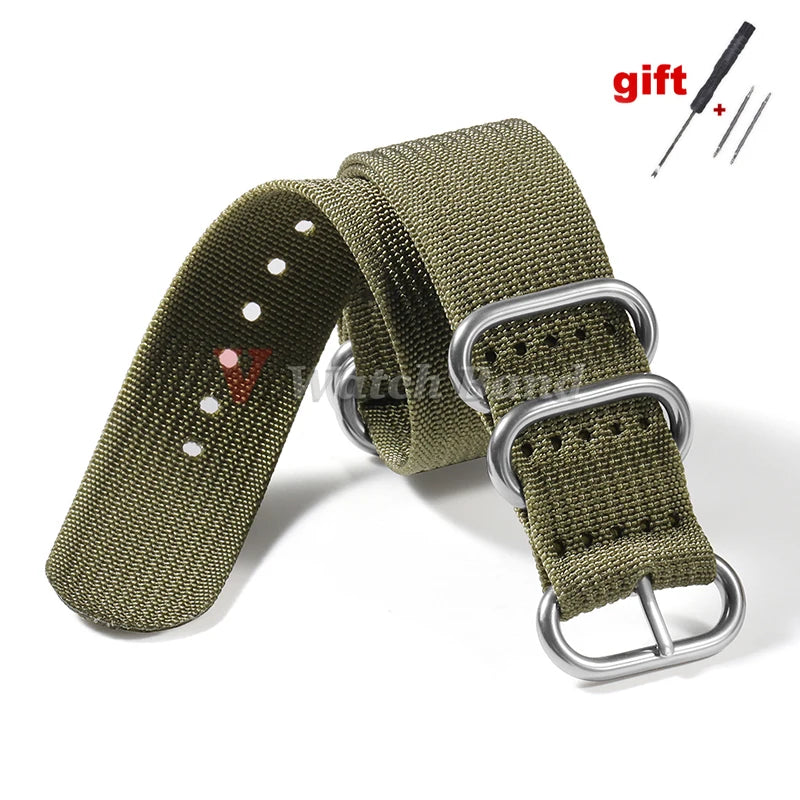 High Quality Durable Nylon Watch Band for Omega 20 22 24 18mm Strap for Seiko Military Casual Belts Army Sport Bracelet Replace