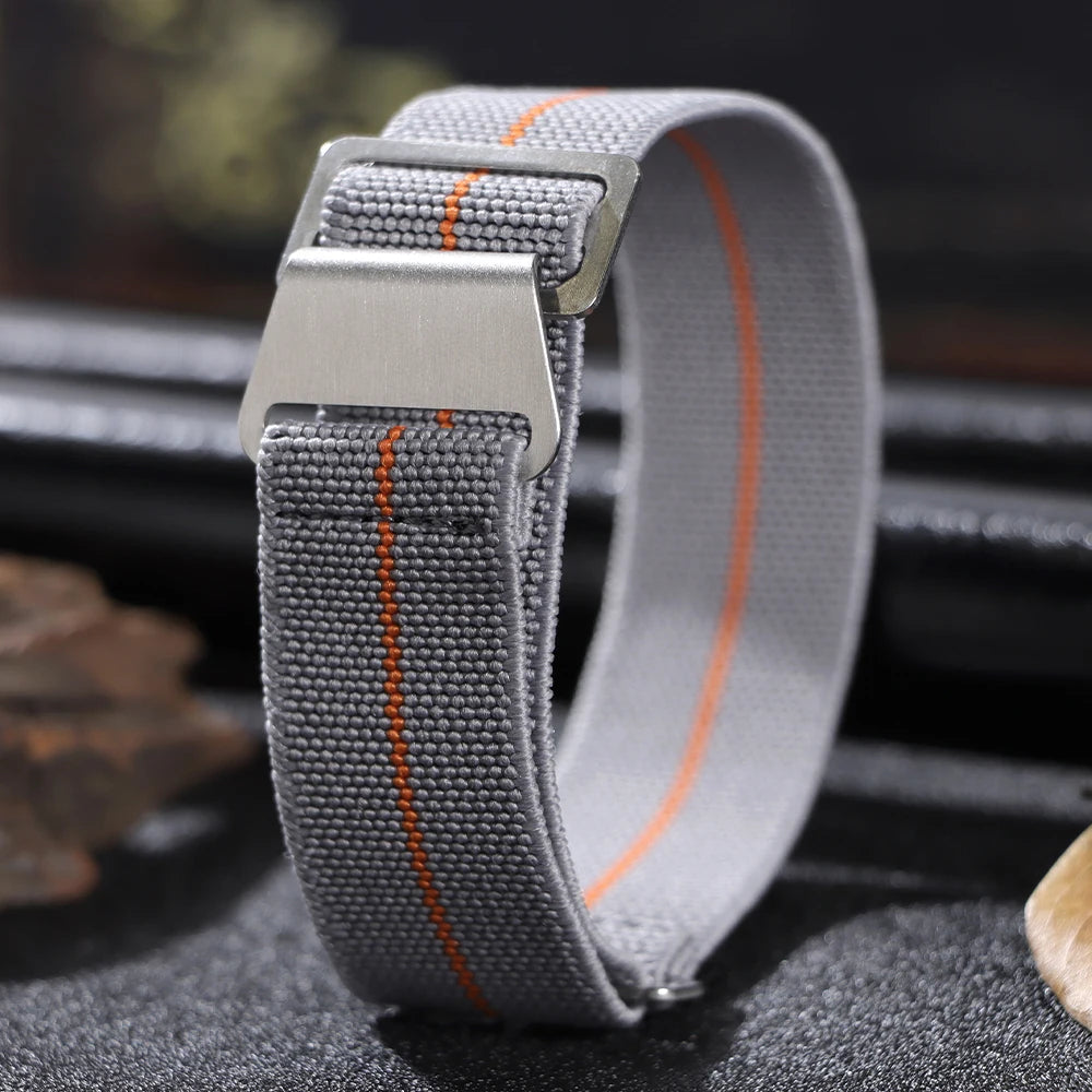18/20/22mm Nylon Watchband for Seiko Army Military Woven Elastic Strap for French Troops Parachute Bag Universal Men Sport Band
