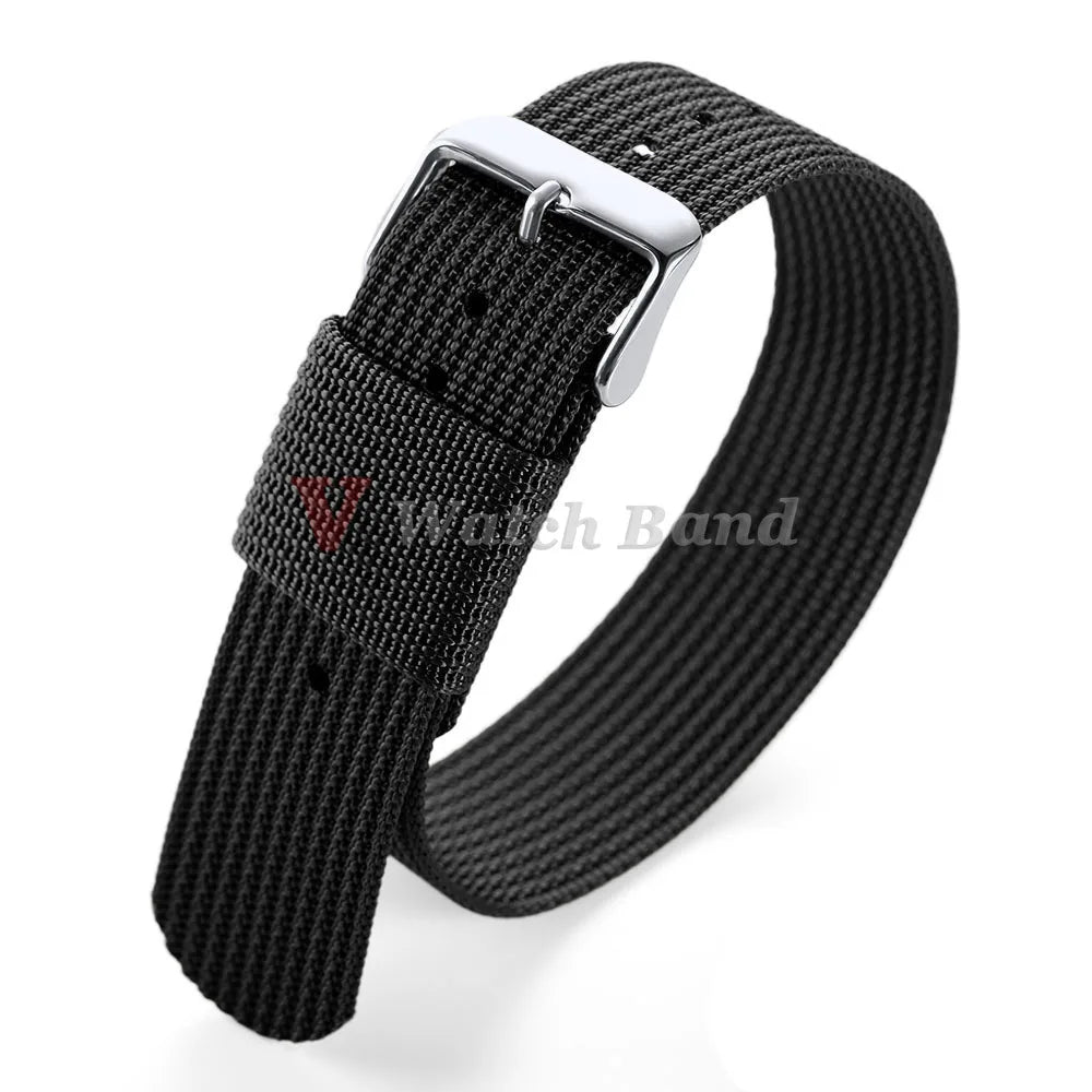 18mm 20mm 22mm New Ribbed Nylon Watchband Nylon Watch Strap for Omega Watch Band Watchband for Military Bracelets Accessories