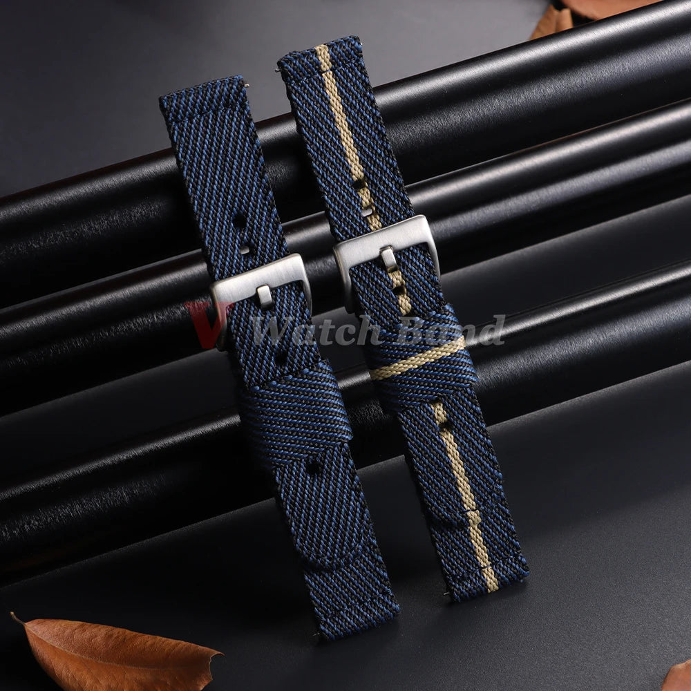Nylon Strap 20m 22mm for Tudor for Omega Watch Band Woven Canvas Fabric Band for Seiko Men Military Sport Quick Release Bracelet