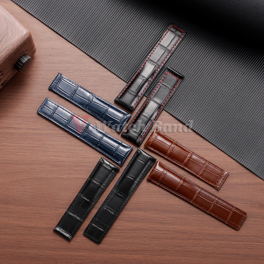 20mm 22mm 24mm Cowhide Watch Strap for Breitling Strap Waterproof Bracelet for Breitling Men Wristband Genuine Leather Watchband