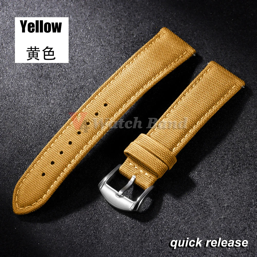 20mm 22mm Nylon Watch Band for Seiko Army Military Canvas Woven Nylon Strap Quick Release Wristband Men's Sport Watch Bands
