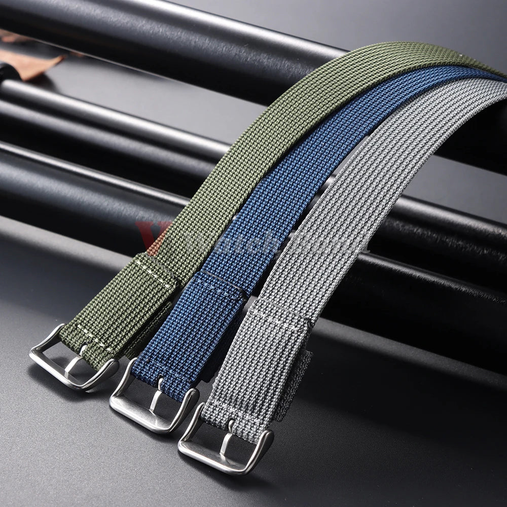 18mm 20mm 22mm New Ribbed Nylon Watchband Nylon Watch Strap for Omega Watch Band Watchband for Military Bracelets Accessories