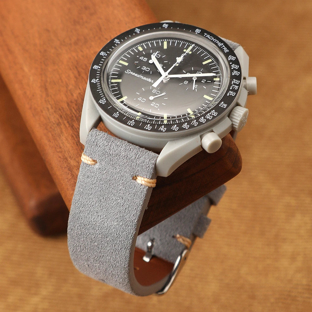 Suede Leather Strap for Seiko Watch Band Vintage Bracelaet Handmade Stitching Wristband 18mm 19mm 20mm 21mm 22mm 24mm Wristbelt