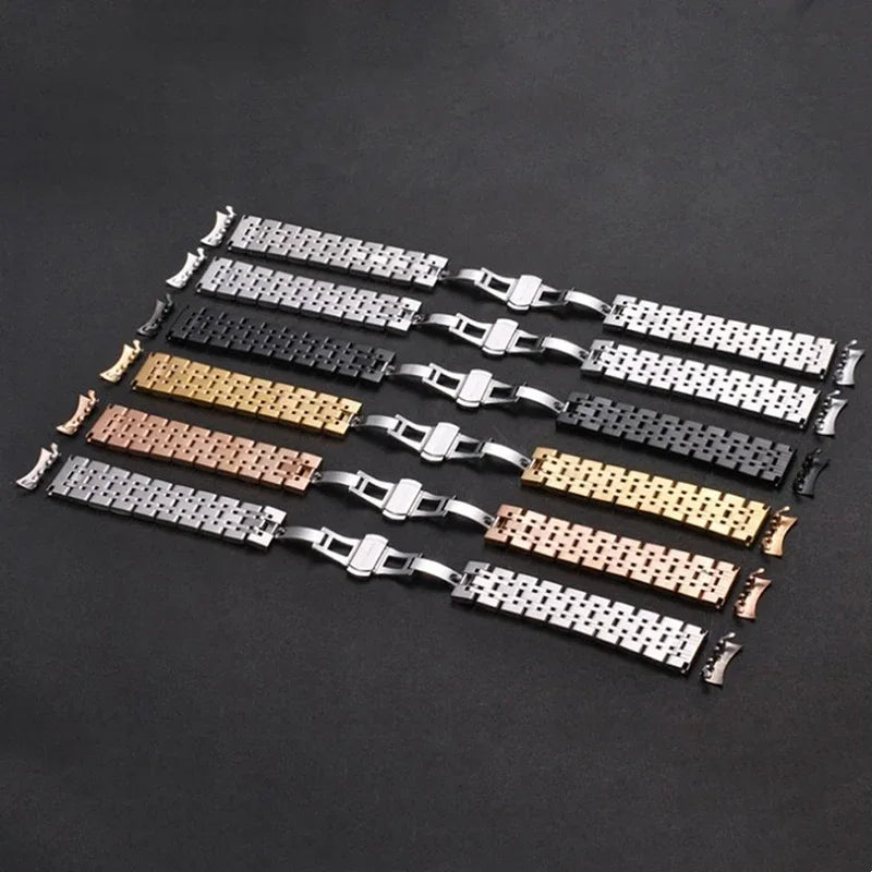 16/18/19/20/21/22/24mm Solid Stainless Steel Watch Band for TISSOT Butterfly Buckle 304L Metal Wrist Strap for Omega for Seiko