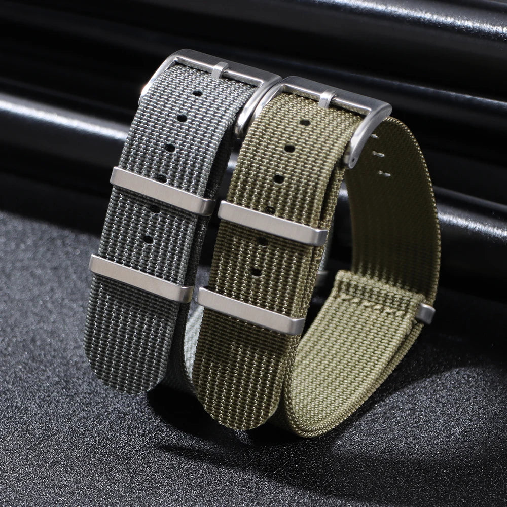 18mm 20mm 22mm Nylon Watch Strap Military Casual Watchband for Seiko Army Sport Bracelet Brown Green Black Band Replacement Belt