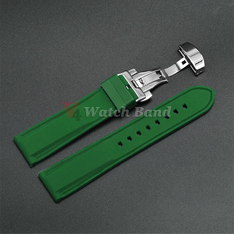 Quick Release Silicone Strap for Seiko 5 skx turtle Men Women Sport Waterproof Watch Band 18mm 20mm 22mm 24mm Butterfly Buckle