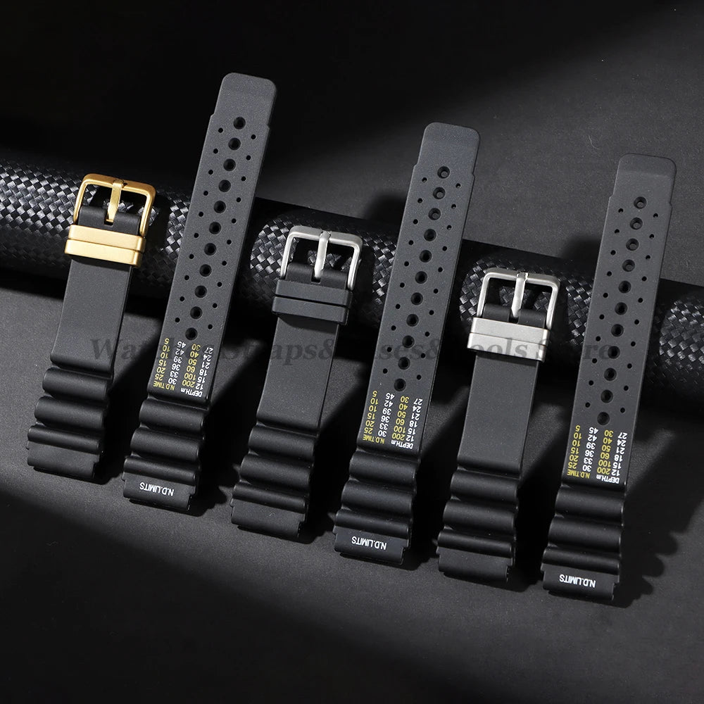 ND Limits Diver Watchband for Seiko for Rolex for Citizen Resin Wristband Men's Women High Quality Bracelet 20mm 22mm 24mm Strap