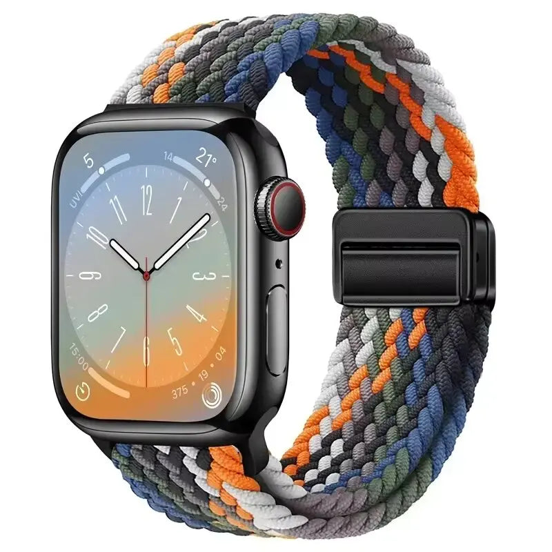 Magnetic Strap For Apple Watch Ultra 3 49mm Series 11 10 46mm 42mm Nylon Loop Band For Iwatch SE3 40mm 44mm 45mm 38/41mm Correa