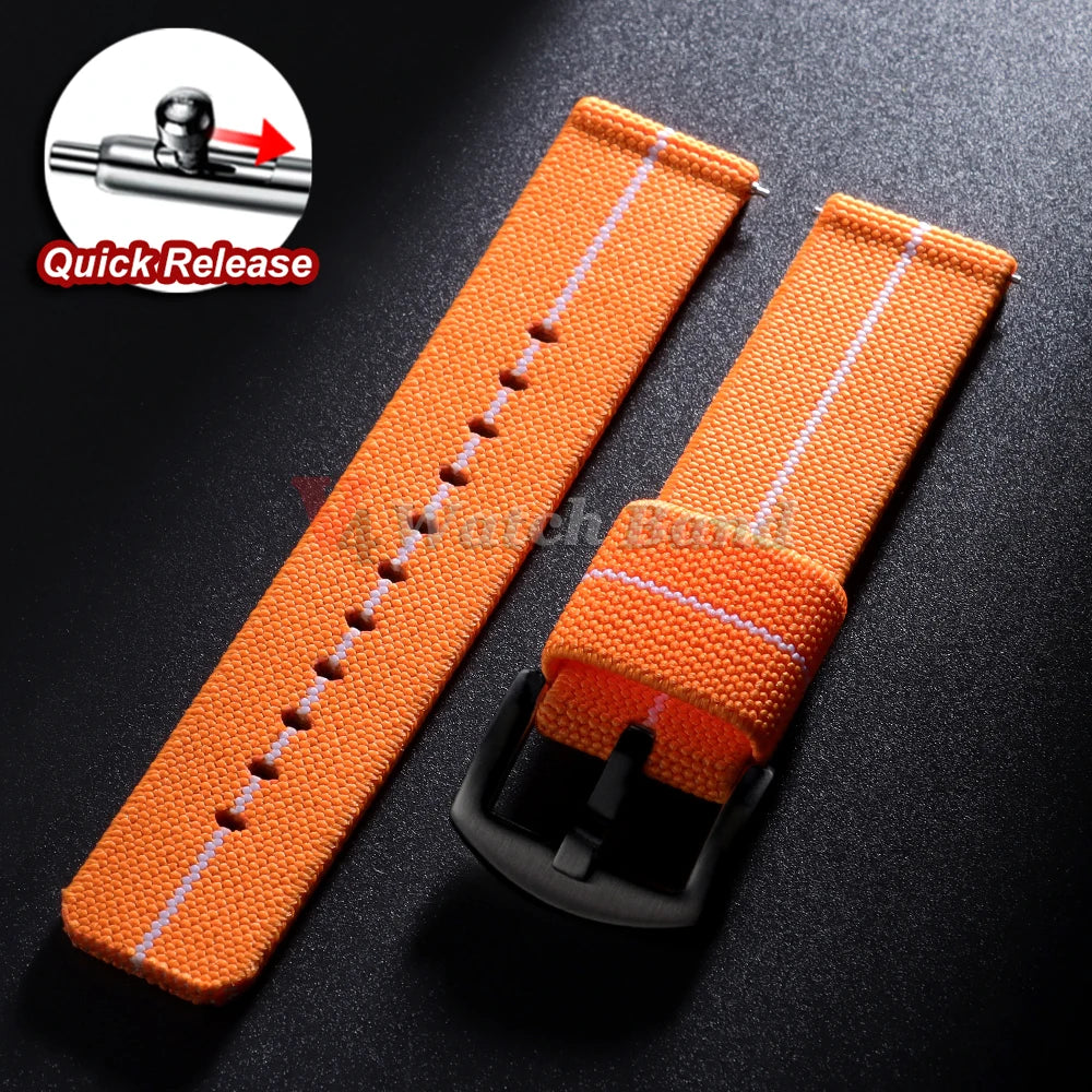 Elastic Strap Nylon Watch Band 20mm 22mm for Omega Army Woven for Seiko Wristband Quick Release Military Men's Sport Watch Band