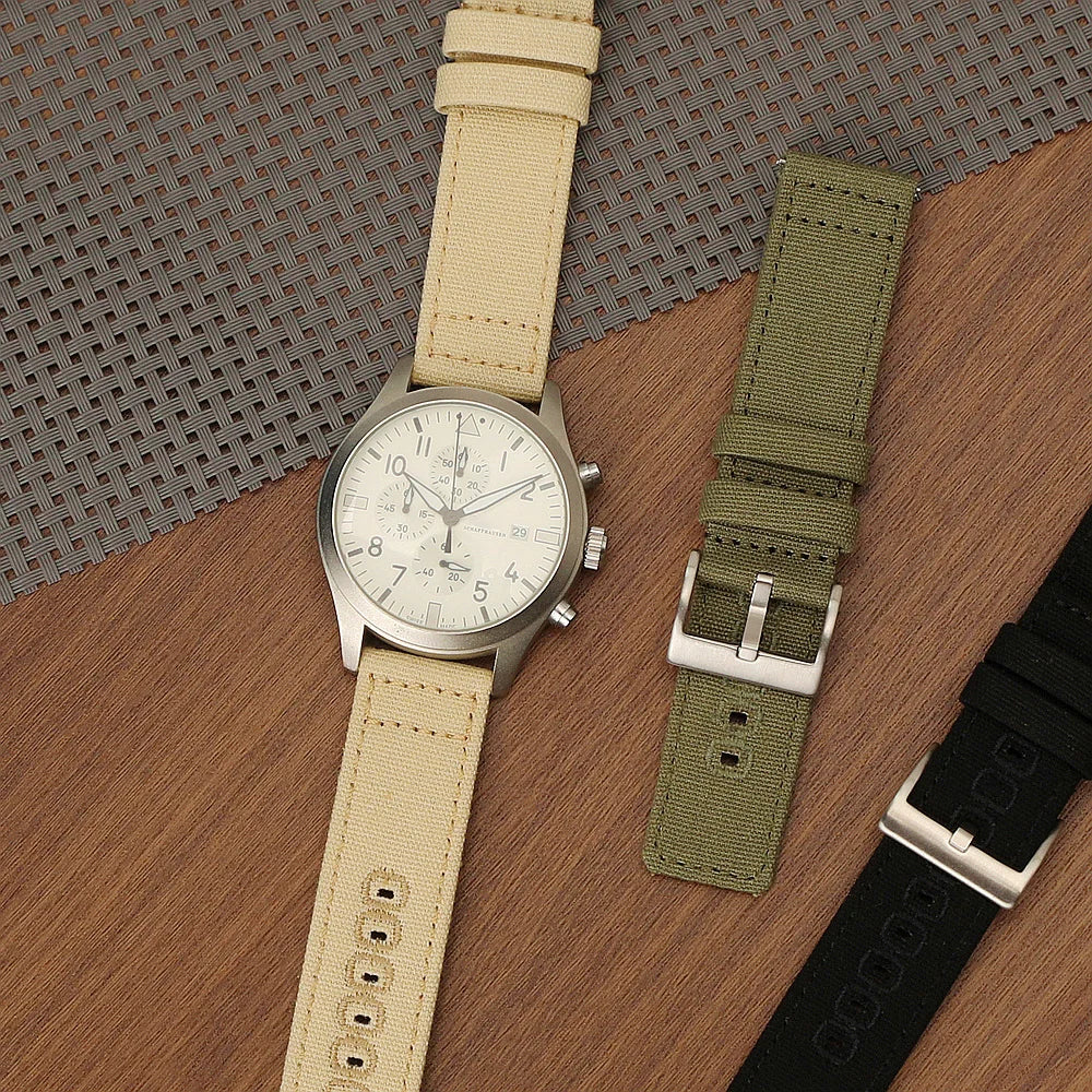 Men's Military Nylon Watch Strap for Seiko for Omega Bracelet Quick Release Universal Canvas Smart Watchband 18mm 19mm 20mm 22mm