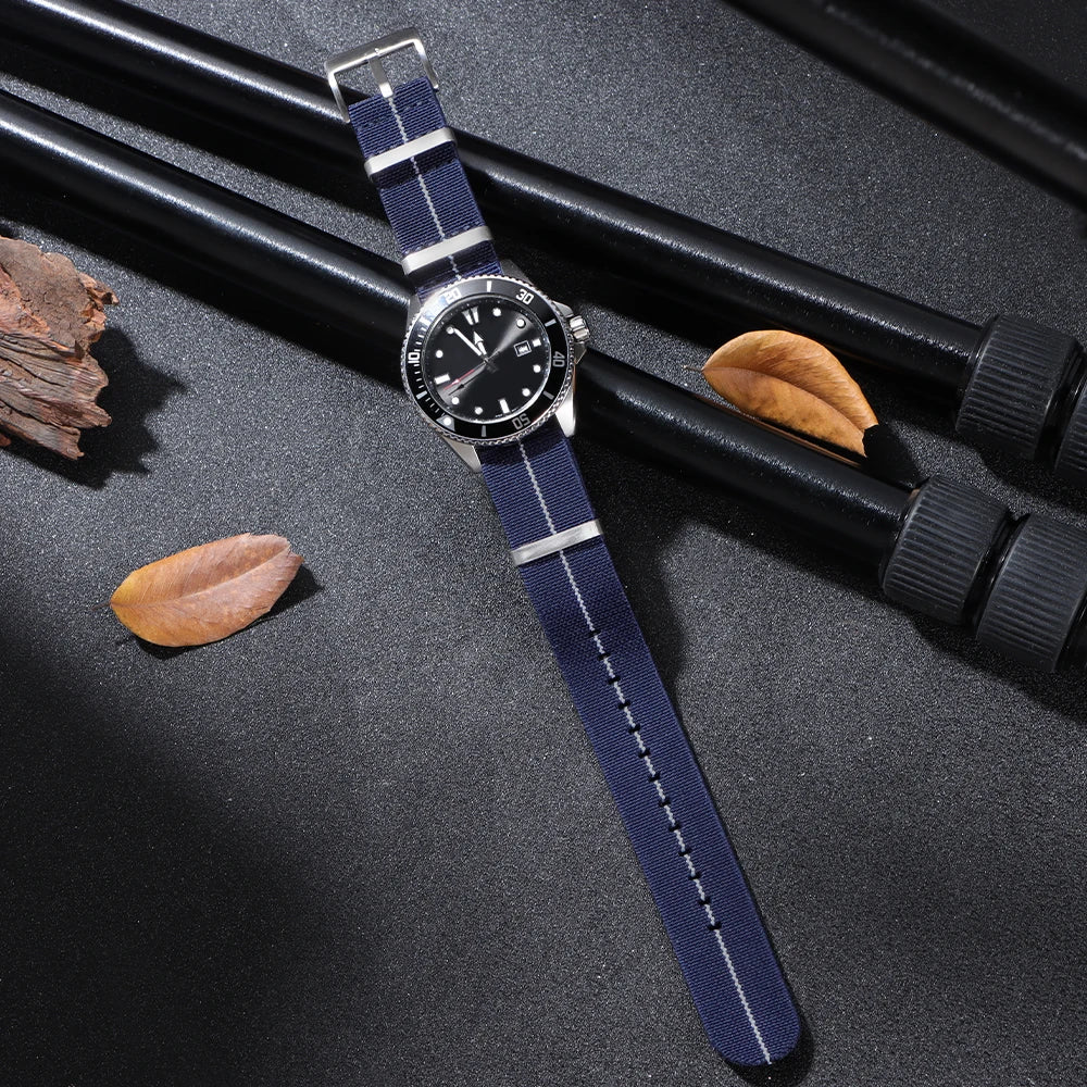 18mm 20mm 22mm Elastic Nylon Watch Strap for Seiko Army Sport Bracelet Replacement Brown Green Band Military Casual Watchband