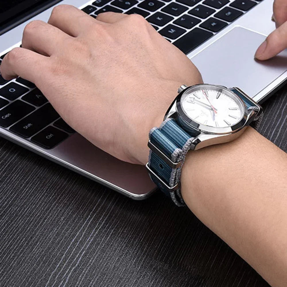 High Density Nylon Strap for Omega Seamaster 007 20mm 22mm Soft Nylon Bracelet for Seiko Military Watchband for Samsung Galaxy