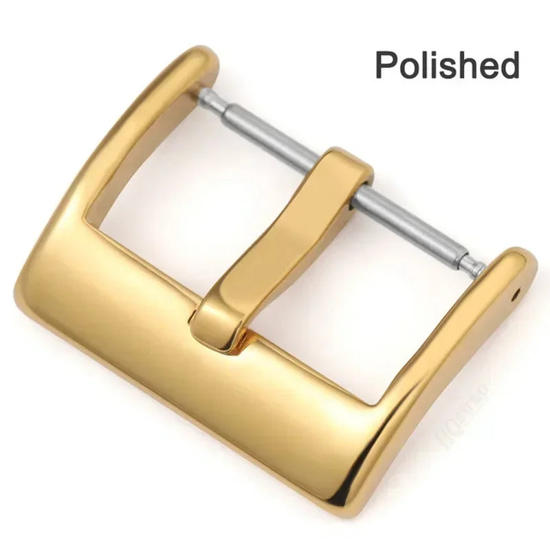 Metal Watch Buckle for Seiko Strap 20mm 22mm 24mm 16mm 18mm Solid Button for Casio Calsp Gold Steel Matte Polished Square Clasps