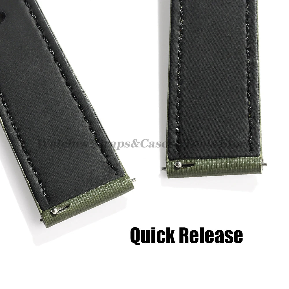 Sailcloth Nylon Watch Band 18mm 20mm 22mm for Huawei Watch Gt4 46mm Waterproof Fabric Watch Strap for Seiko Quick Release Belts