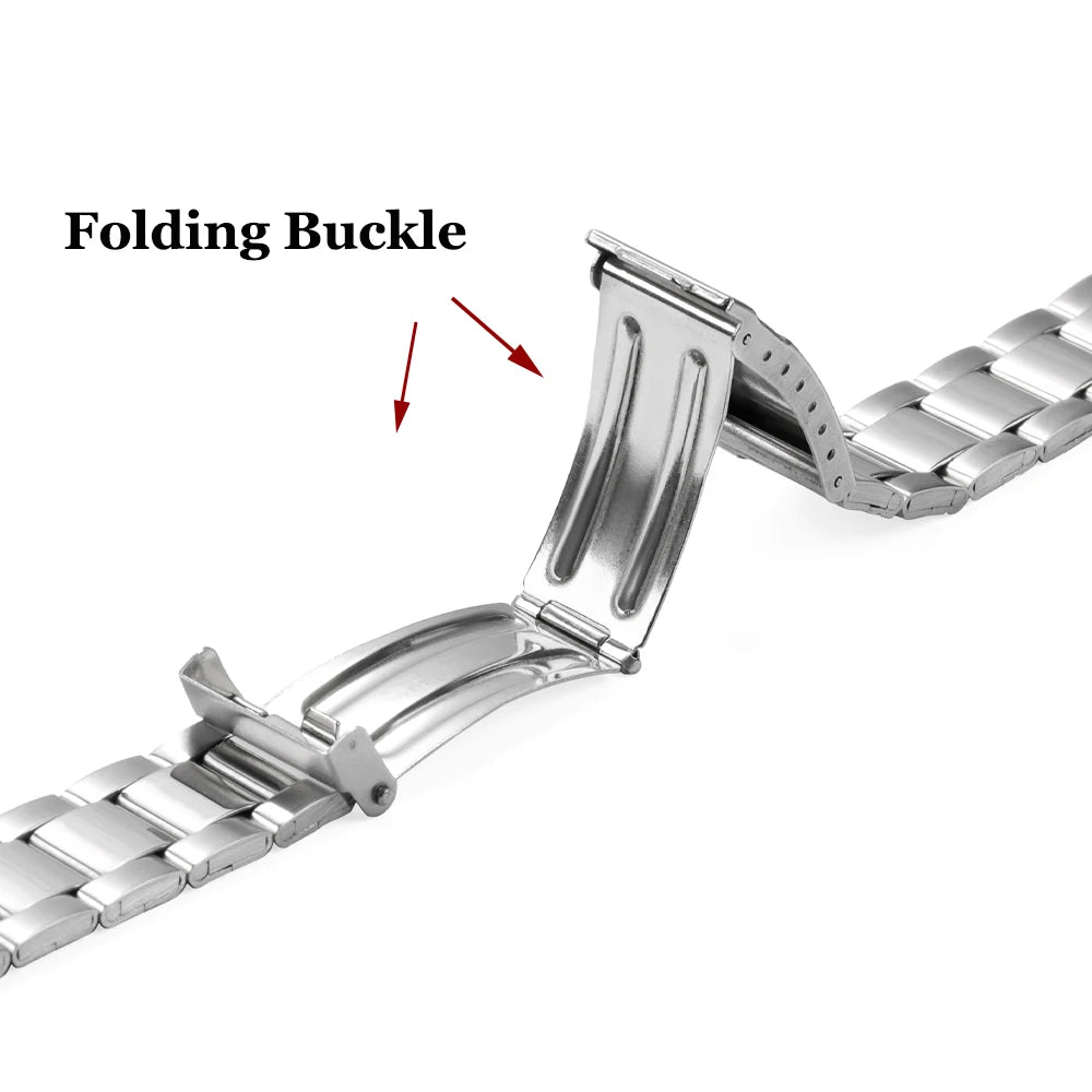 16-22mm Stainless Steel Strap for Seiko for Universal Smart Watch Band Women Men Watchbands Fashion Adjustable New Bracelet