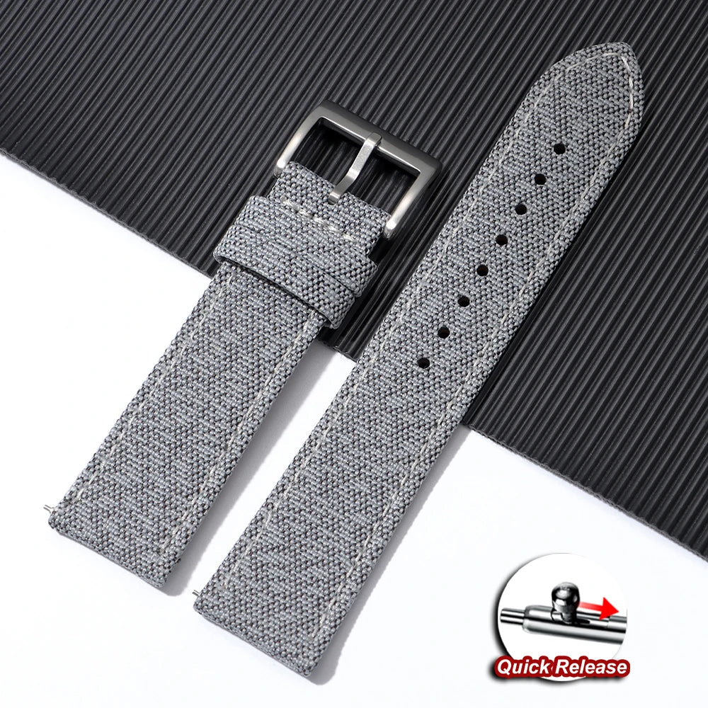 High Quality Quick Release Watch Band for Seiko Quick Release Watchband for Samsung Galaxy Watch 6/5/4 Canvas Universal Straps
