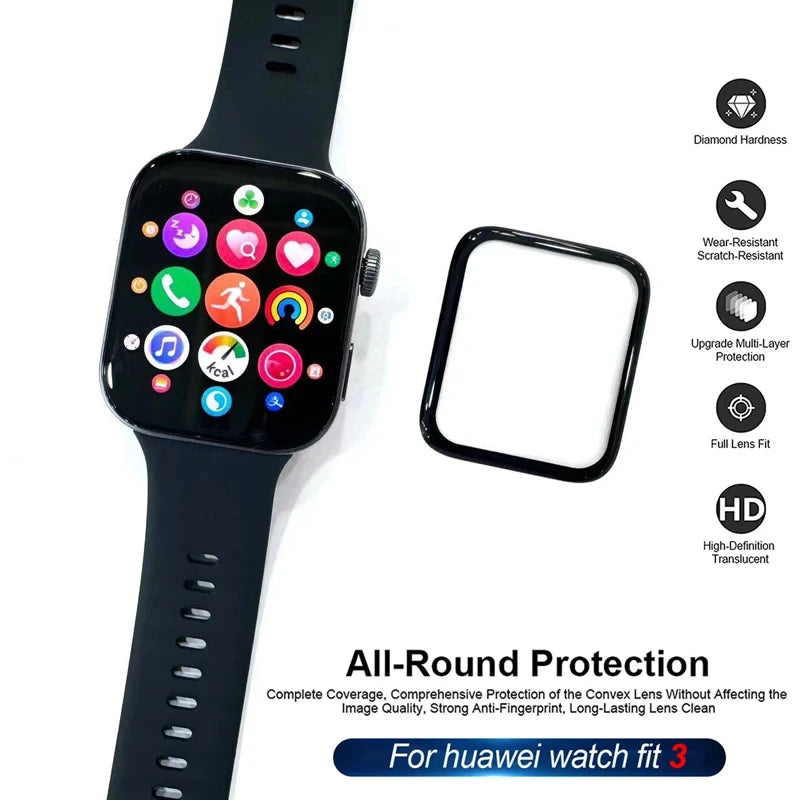 Tempered Glass For Huawei Watch Fit 3 Screen Protector Film For Huawei Fit 3 Replaceable Clear HD Films Accessories