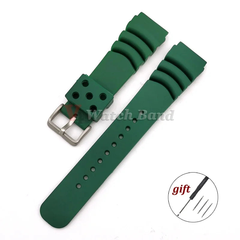 20mm 22mm Watchband Sport Bracelet for Seiko 5 skx007 skx013 Abalone Canned Prospex Resin Replacement Silicone Wristband