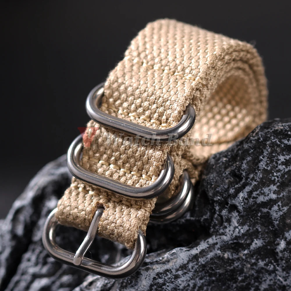 20mm 22mm High Quality Nylon Watch Strap Brown Military Army Green Band Casual Watchband Army Sport Bracelet Replacement Belt