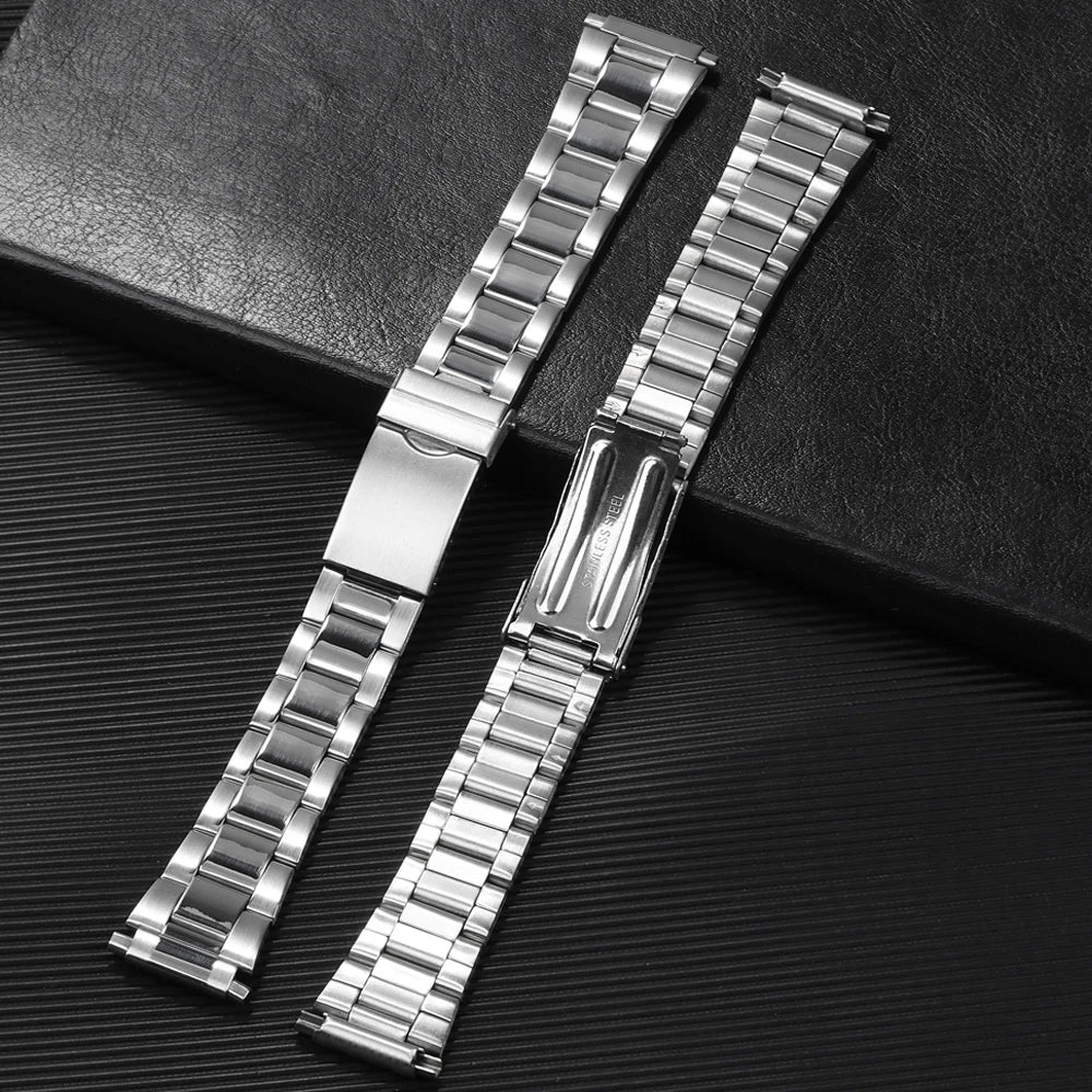 16-22mm Stainless Steel Strap for Seiko for Universal Smart Watch Band Women Men Watchbands Fashion Adjustable New Bracelet