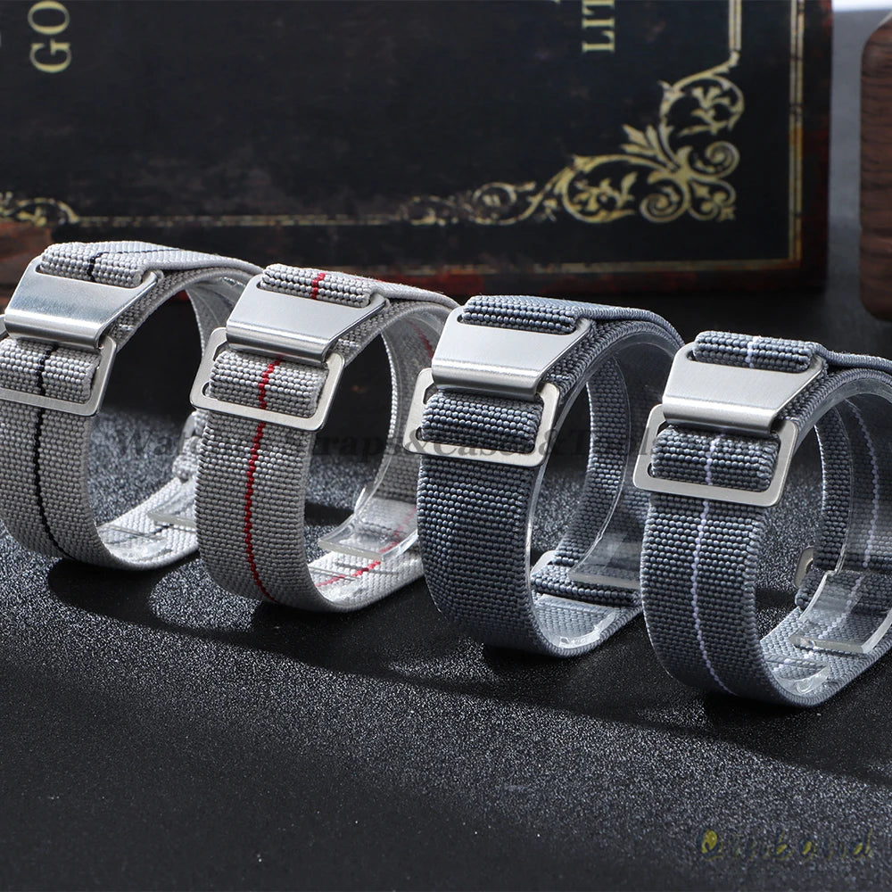 Elastic Nylon Watch Band for Seiko for Omega Sports Bracelets 18mm 20mm 22mm for Huawei Watch GT5/GT4/GT3 Parachute Watch Straps