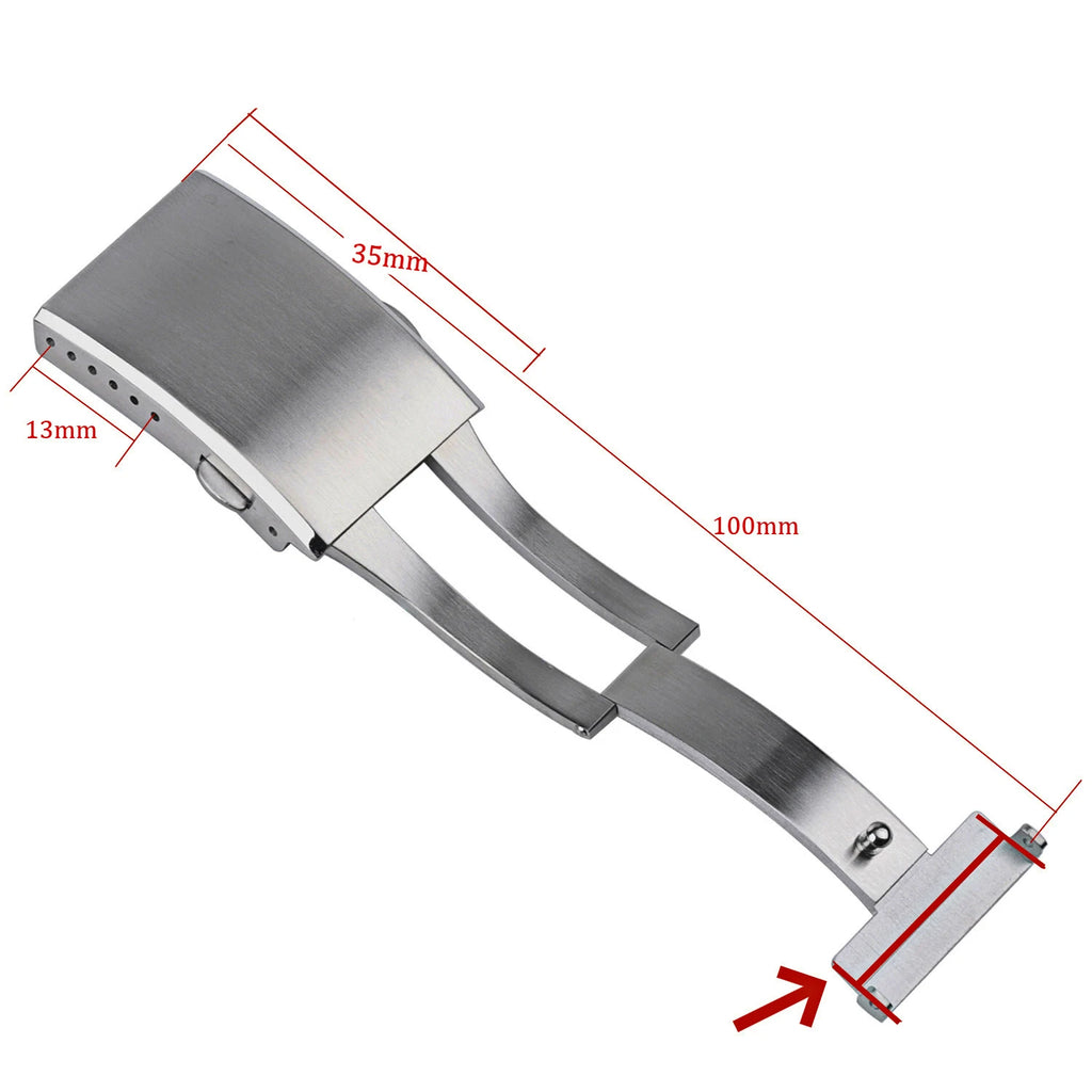 Extended Watch Buckle for Seiko Luxury Folding Safety Milled Clasp Replacement Watch Band Stainless Steel Clasp18mm 20mm 22mm