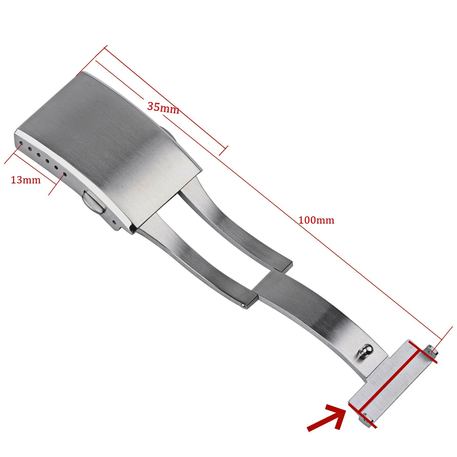 Extended Watch Buckle for Seiko Luxury Folding Safety Milled Clasp Replacement Watch Band Stainless Steel Clasp18mm 20mm 22mm