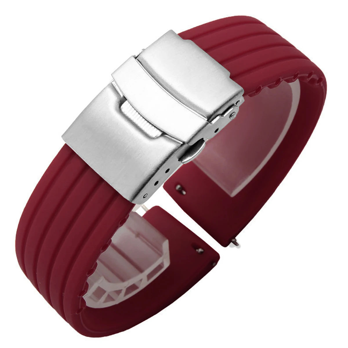 Watch Band For Seiko 18/20/22/24mm Tire Pattern Silicone Straps Rubber Universal Bracelet Quick Release Bracelet for Women Men