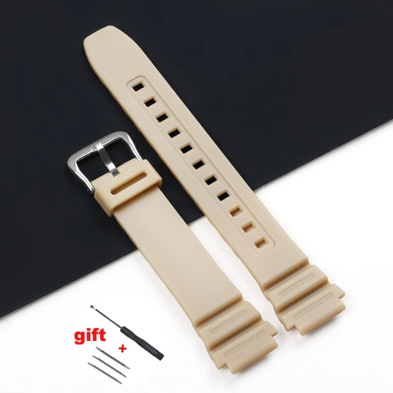 18mm Silicone Watch Strap for Casio AE1200 SGW300/400 MRW200 W218H AE1000/1300 W219 AQ-S810W Replacement Rubber Belt Wristband
