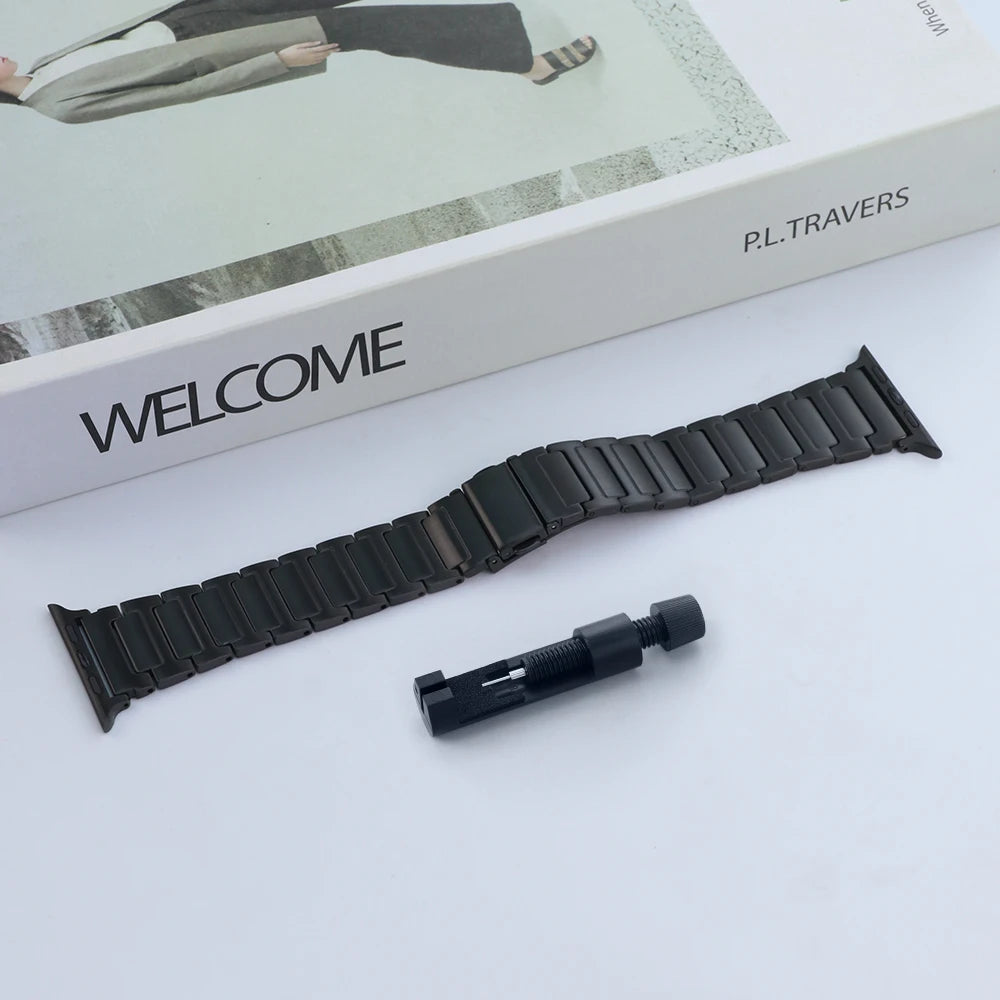 Metal Strap For Apple Watch 10 46mm Ultra 1 2 49mm Band Stainless Steel Correa For Iwatch 9 8 44mm 45mm Se 3 2 1 42mm Bracelet