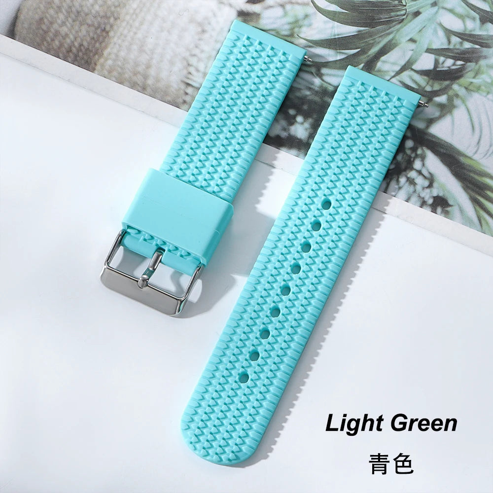 18mm 20mm 22mm 24mm Silicone Watch Band Quick Release Soft Rubber Strap for Seiko Bracelet for Rolex Sport Replacement Wristband