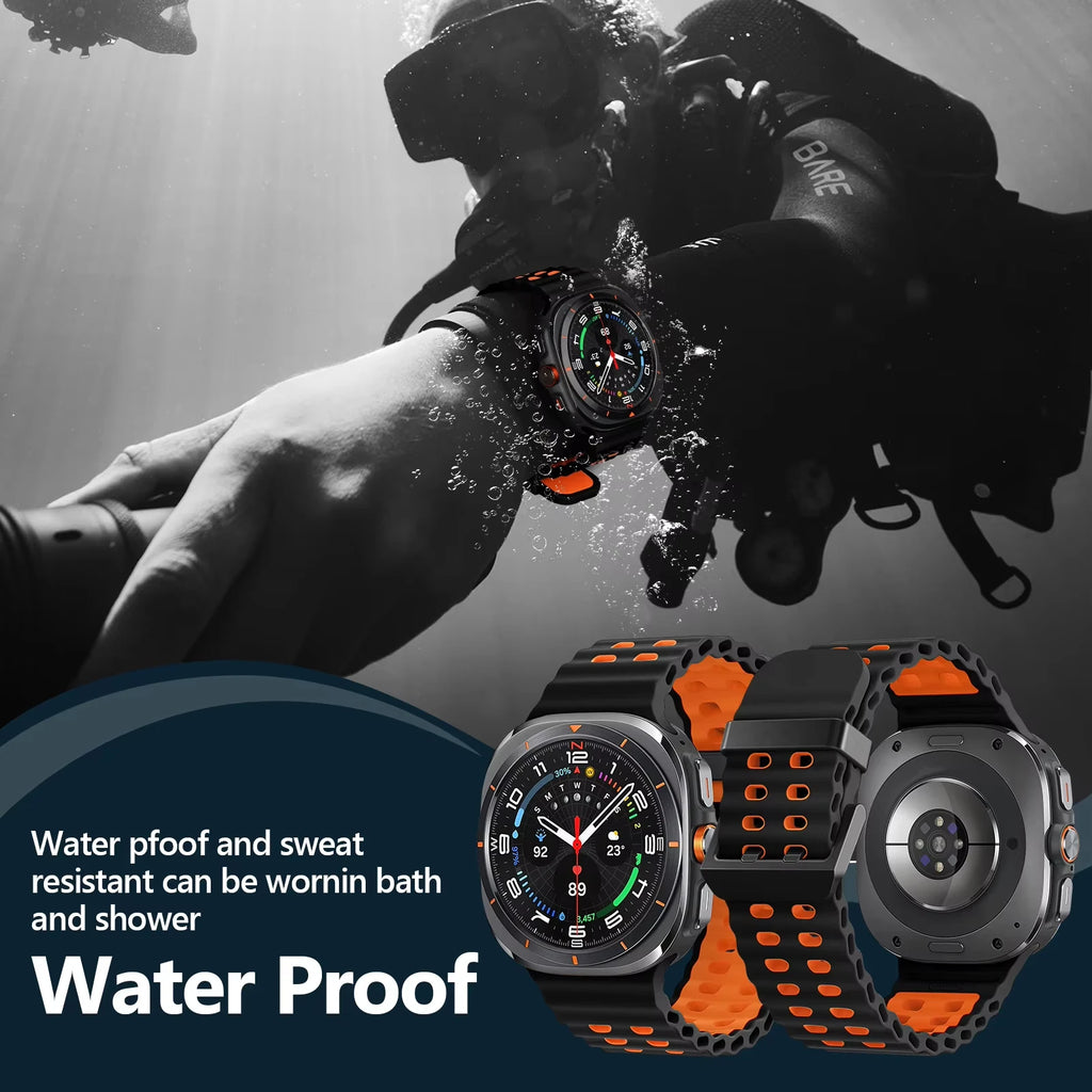 Screen Protector Case For Samsung Galaxy Watch Ultra 47mm PC Cover Ocean Strap For Galaxy Watch Ultra1 2 47mm 2025 Bracelet Band