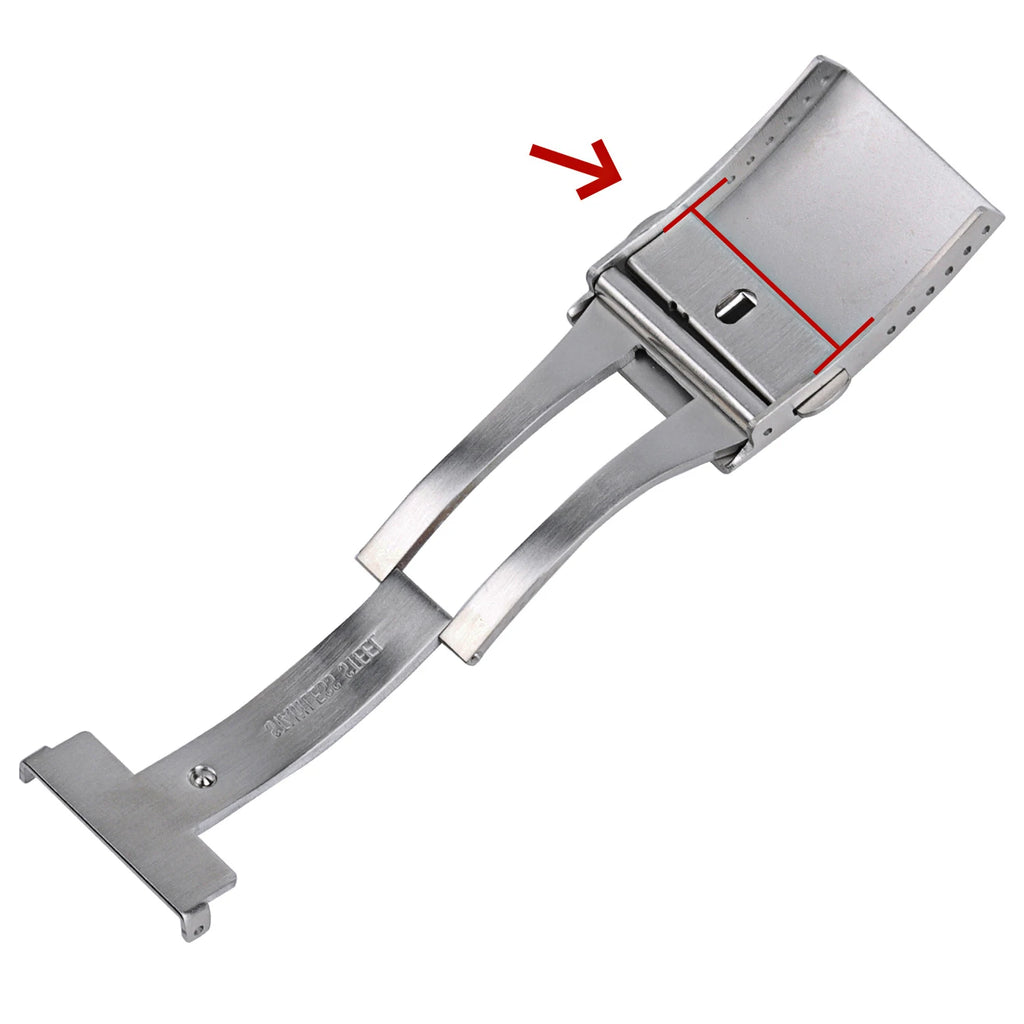 Extended Watch Buckle for Seiko Luxury Folding Safety Milled Clasp Replacement Watch Band Stainless Steel Clasp18mm 20mm 22mm