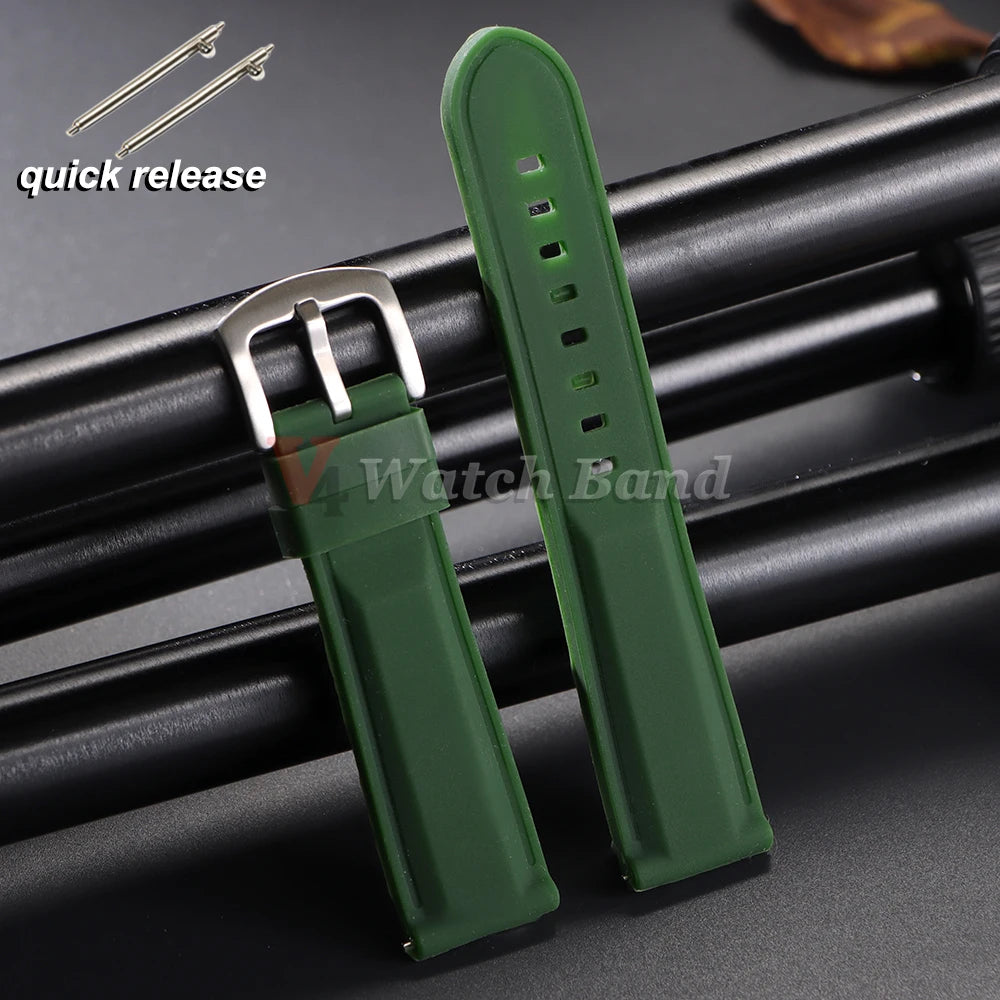 Silicone Watch Band Rubber Watch Strap 18mm 20mm 22mm 24mm Watch Strap Watch Replacement Watchband for Oris Seiko for Citizen