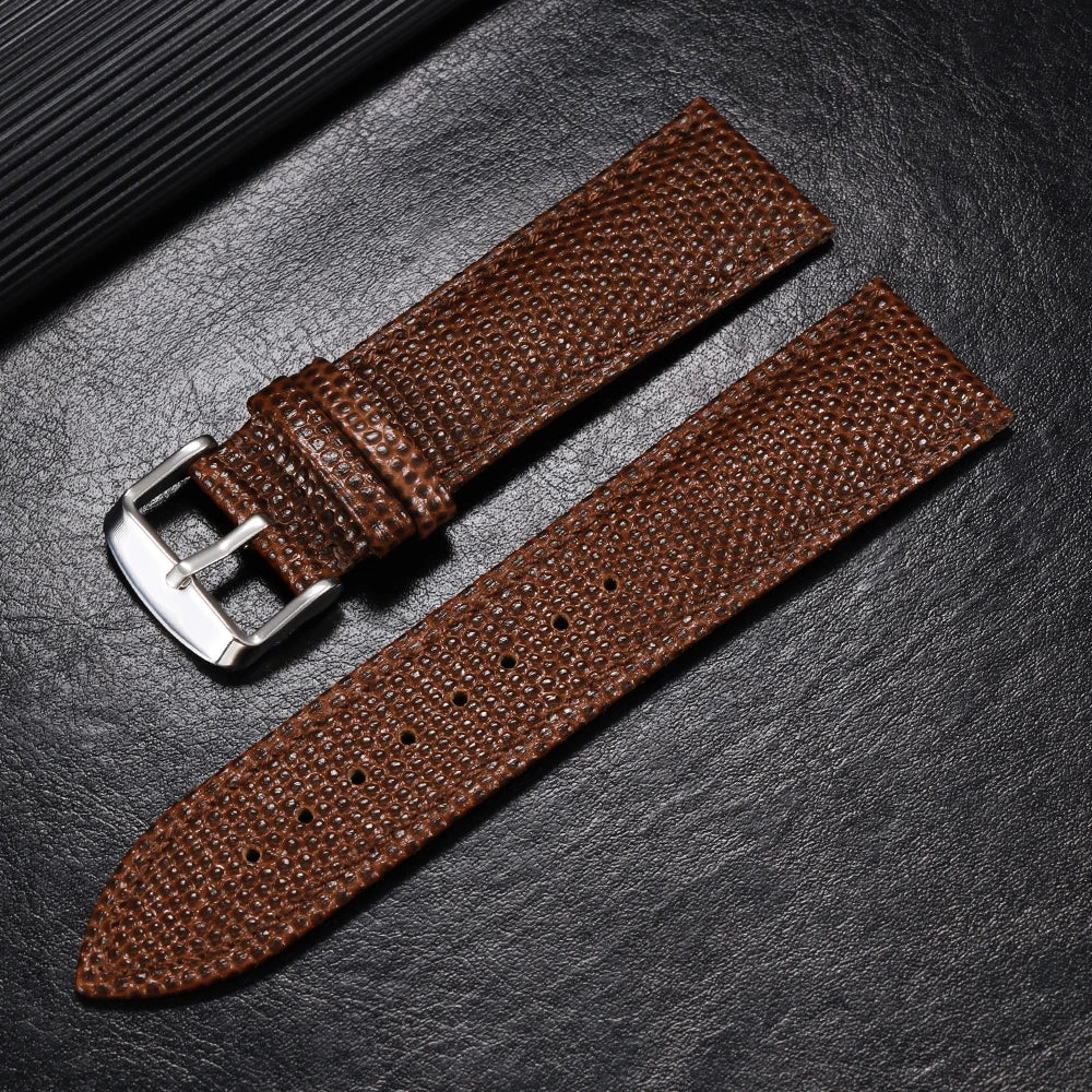 Retro PU Leather Watchbands Lizard Pattern Strap for Seiko for Rolex Watch Band 14mm 15mm 16mm 18mm 19mm 20mm 21mm 22mm Bracelet