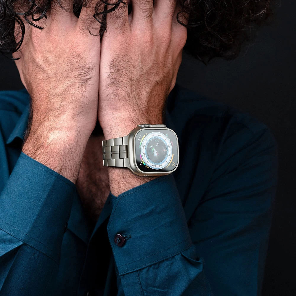 Titanium Strap For Apple Watch 10 11 46mm 42mm Business Wristband Bracelet For Iwatch 10 11 9 8 Ultra3 49mm 44/42/45mm Wristband