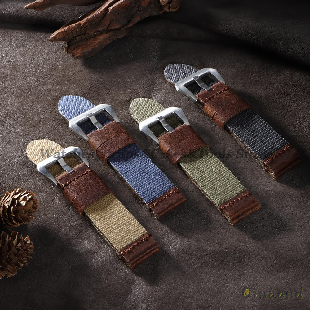 High Quality Durable Nylon Watch Strap Men Women Watchband 20mm 22mm 24mm for Panerai Retro Wristband Release Universal Bracelet