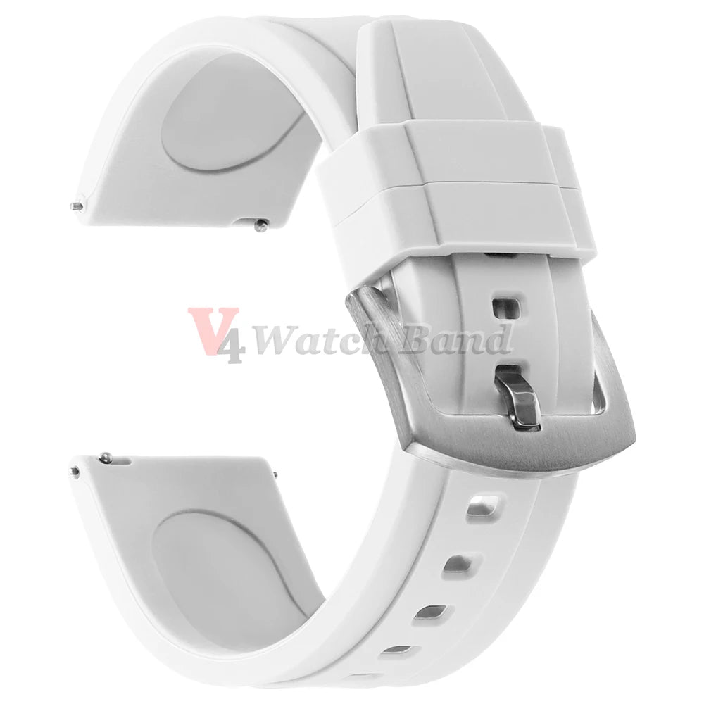 Watch Strap 20mm 22mm Universal Watch Band for Rolex for Omega Silicone Rubber Link Wrist Bracelet for Casio Soft for Smartwatch