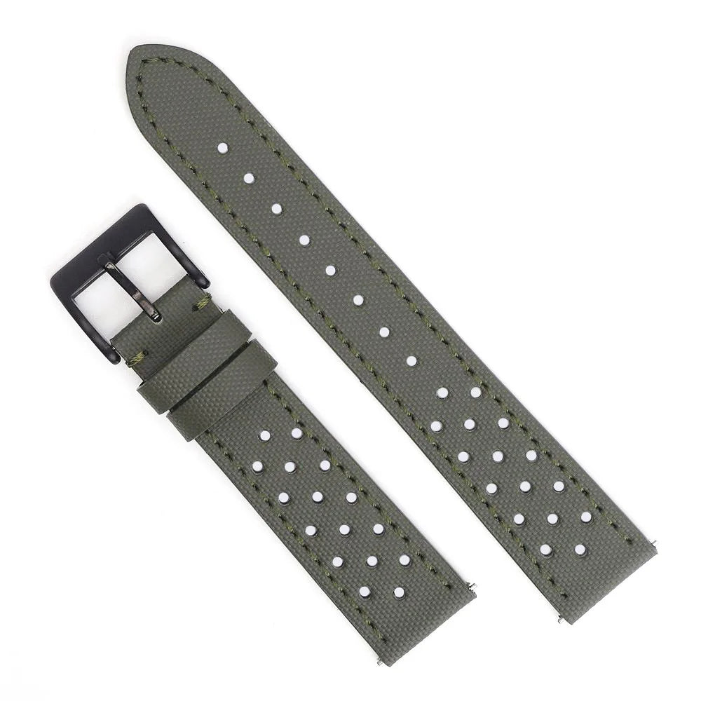 18mm 19mm 20mm 22mm Premium Sailcloth Watch Strap Rally Racing Watch Strap Quick Release Perforated Breathable Watchband for Men