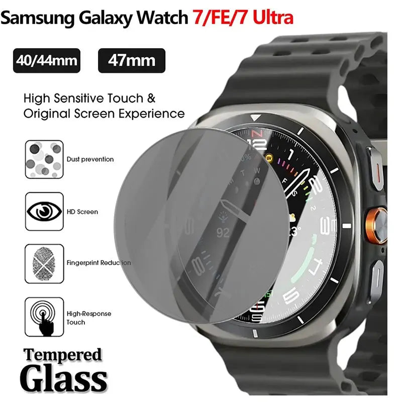 Anti-Peeping Glass For Samsung Galaxy Watch Ultra47mm Screen Protector Tempered Glass For Samsung Watch7 40/44mm Protective Film