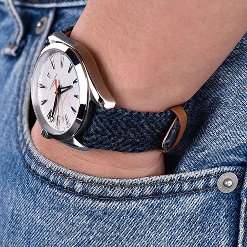 Vintage Genuine Leather Watch Band for SEIKO Replacement Bracelet Men Women Quick Release Wrist Band Weave Strap 18mm 20mm 22mm